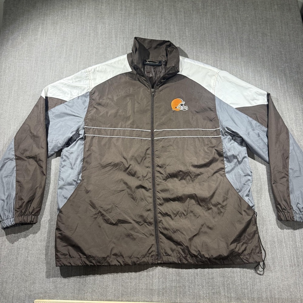 Cleveland Browns Jacket Mens XL Brown NFL Football Dunbrooke Windbreaker
